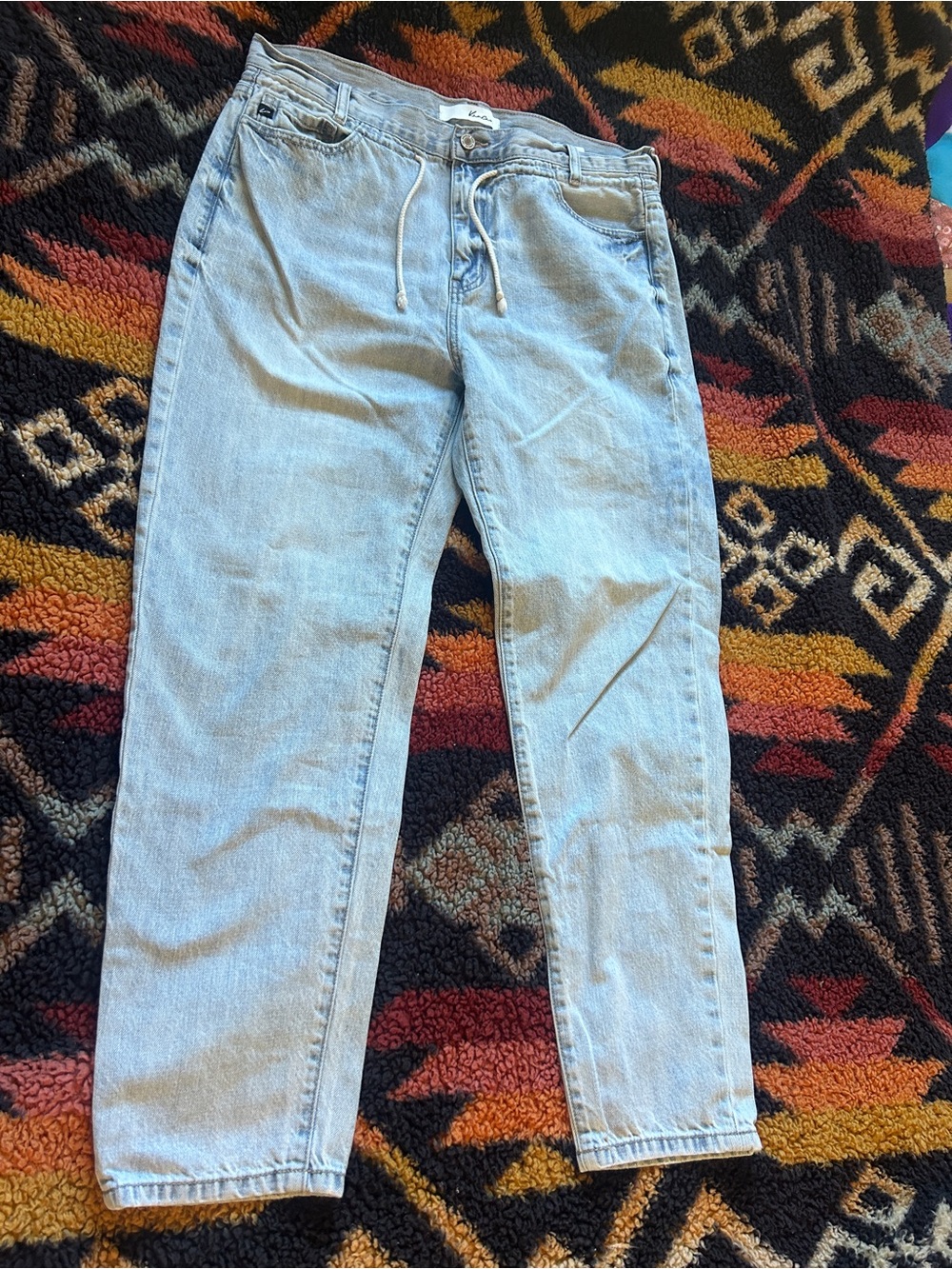 Light wash casual KanCan jeans - Drawstring Waist